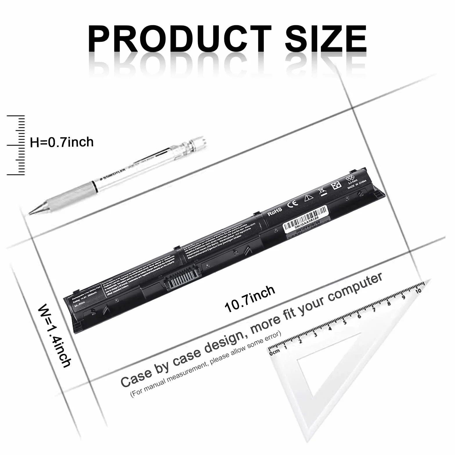 K KYUER 2600mAh RI04 RI06XL Notebook Batterie für HP ProBook 450 455 470 G3 Envy 15-Q001TX