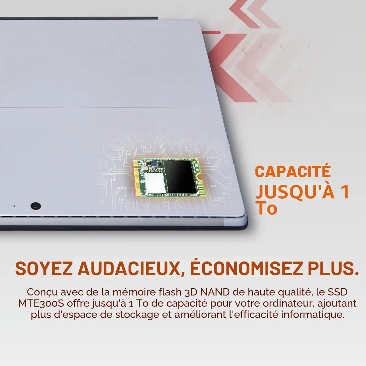 Transcend 512GB MTE300S PCIe 2230 SSD, 2000MB/s for Steam Deck, Surface Pro