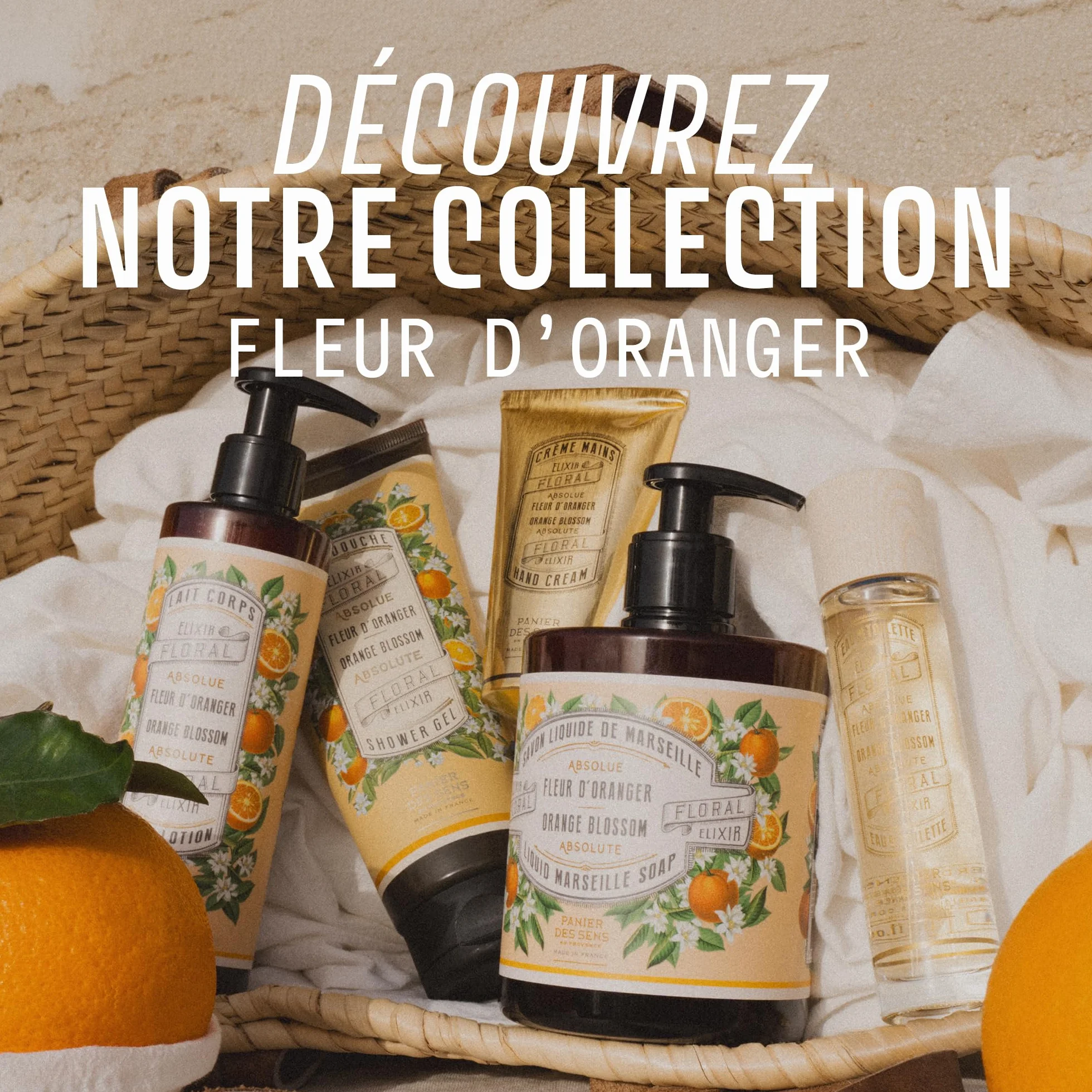Panier des Sens Savon Liquide Mains Fleur d’Oranger 500ml – Savon de Marseille 96% Naturel Huile d’Olive & Coco Fabriqué en France