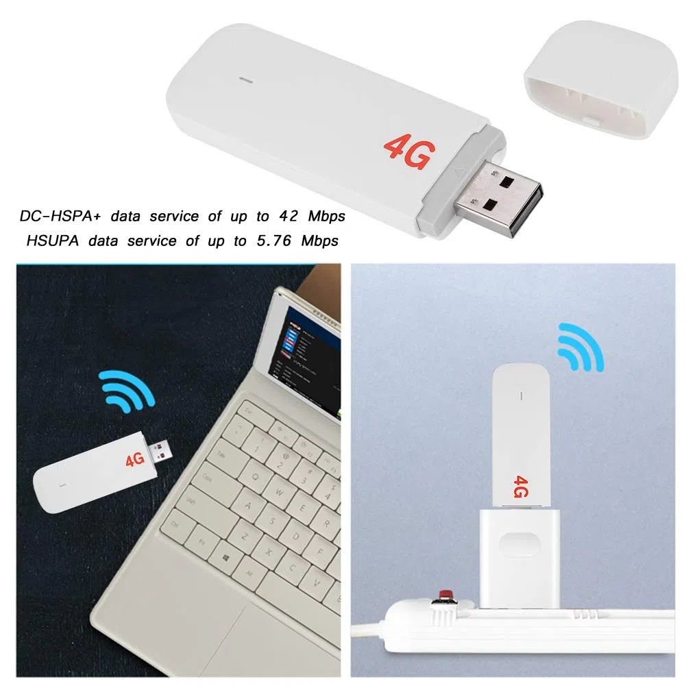 E3372H 607 4G LTE Modem USB, Bâton Internet Haute Vitesse jusqu'à 150 Mbps, avec Fente D'antenne Externe, pour Ordinateur Portable PC Vista 7 8