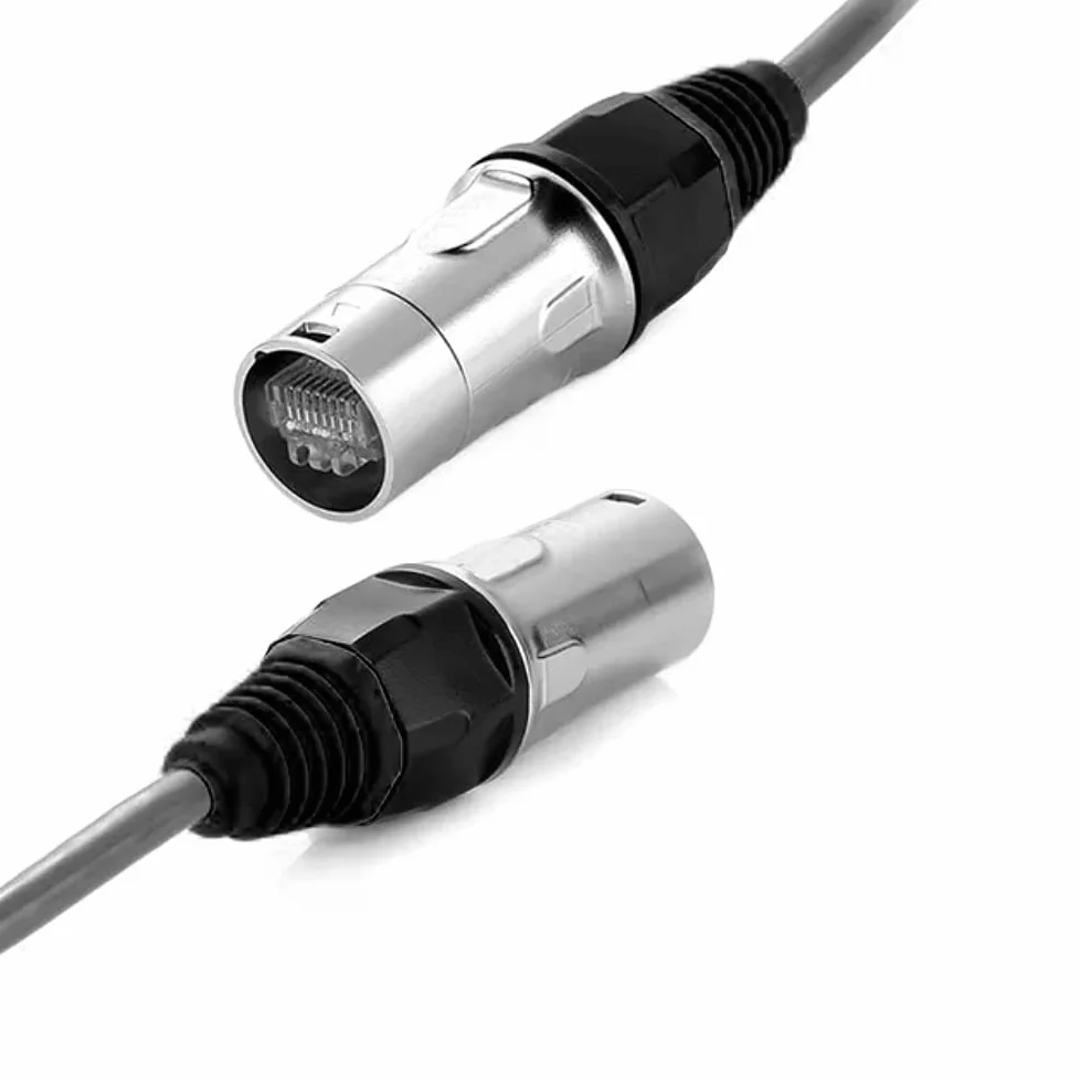 Lot de 10 connecteurs ronds étanches à la poussière IP65, compatibles avec RJ45 Cat5/5e/6 8P8C femelle Ethernet panneau de montage blindé étanche