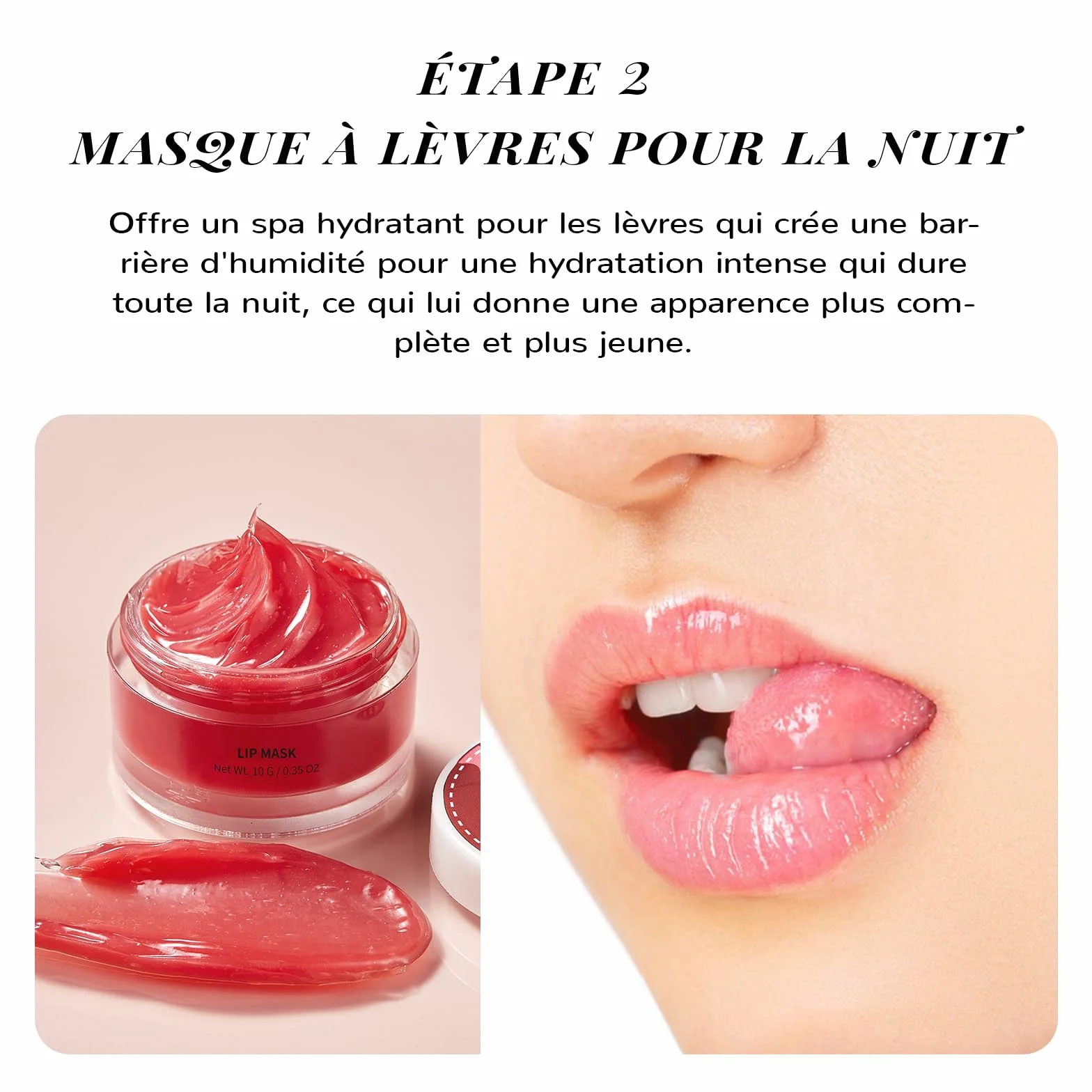 Kit de Soin pour les Lèvres ANAiRUi - Masque Baume & Gommage Sucré - Masque de Nuit Baies Vitamine C