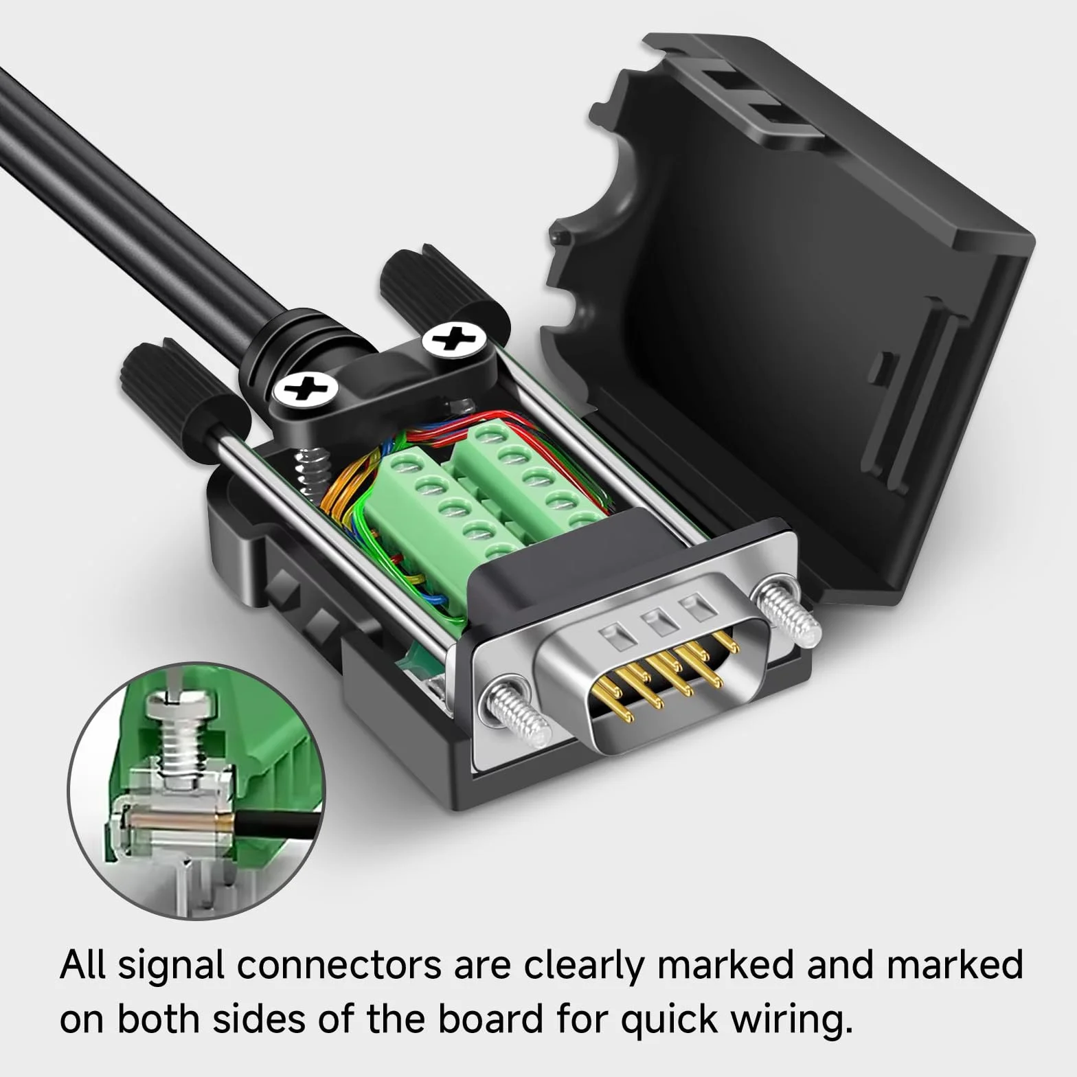 Connecteur DB9 RS232 D-SUB Adaptateur série (10 adaptateurs mâles)