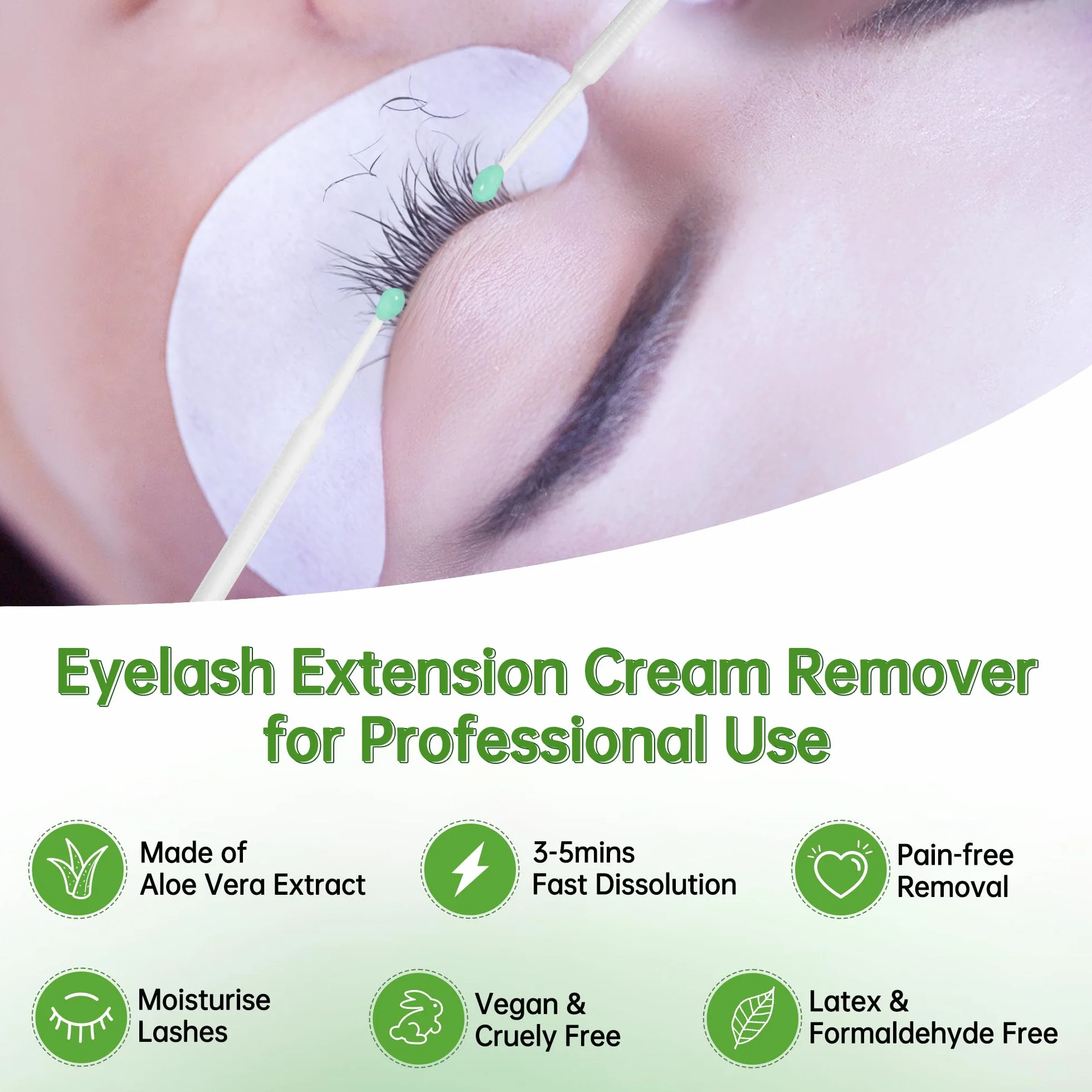 Crème démaquillante 5g Dissolvante Colle Pour Extensions de Cils Arôme d'aloès