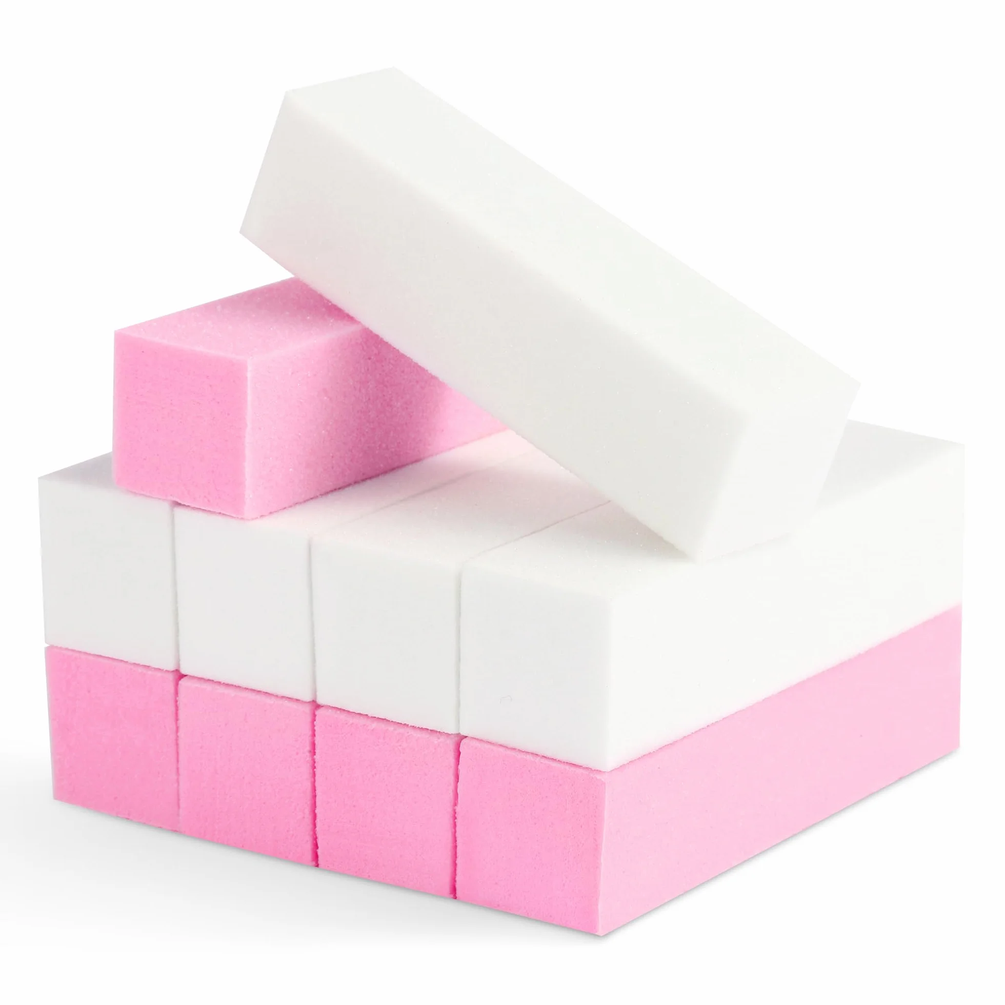Elalove Lime à Ongles 4 Faces 10 Blocs Polissoirs Professionnels Réutilisable Manucure Pédicure