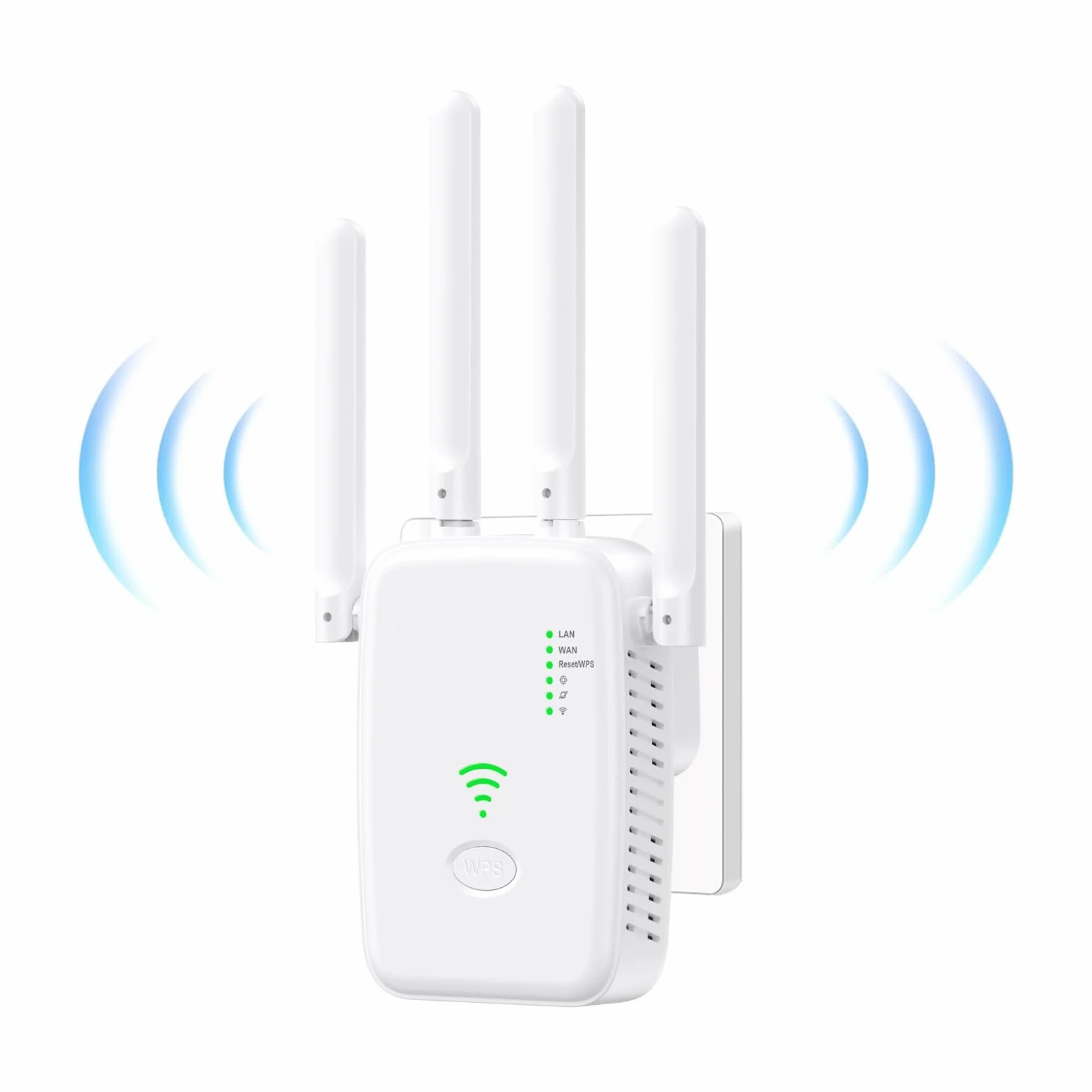 Répéteur WiFi 300Mbps 4 Antennes Amplificateur de Signal avec Mode AP/Repeater/Routeur Port Ethernet