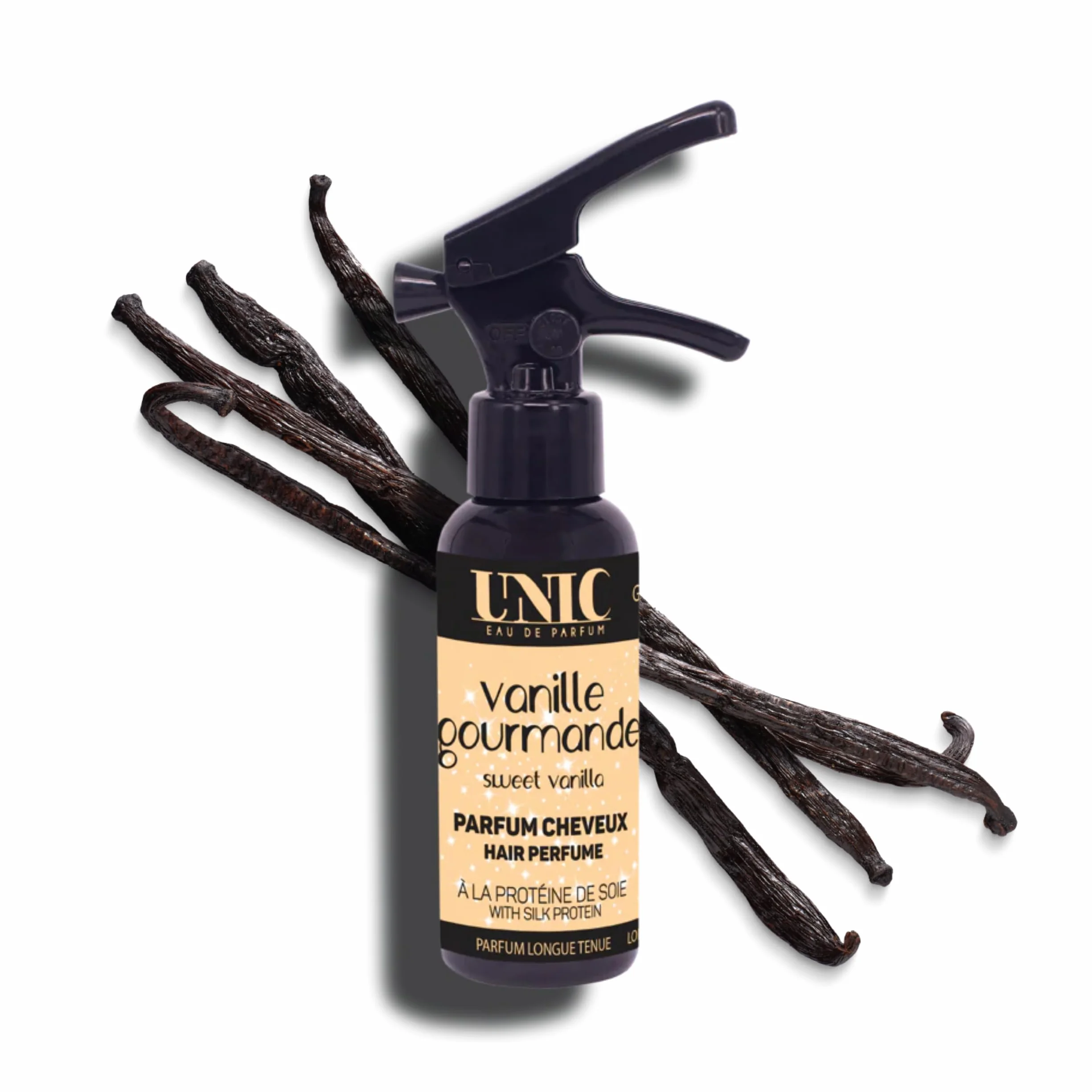 DUO UNIC Parfum pour Cheveux Vanille Gourmande 2 x 50 ML Fabriqué en France
