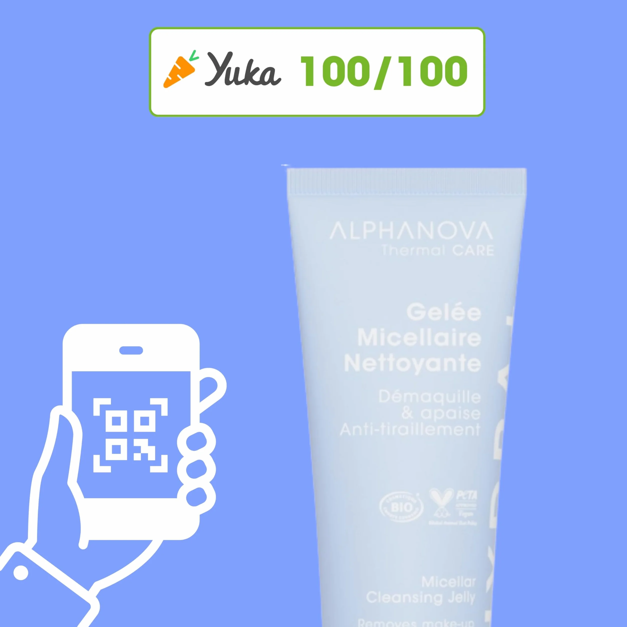 ALPHANOVA THERMAL CARE Gelée Micellaire Nettoyante démaquillante HYDRA+ Acide hyaluronique 150ml