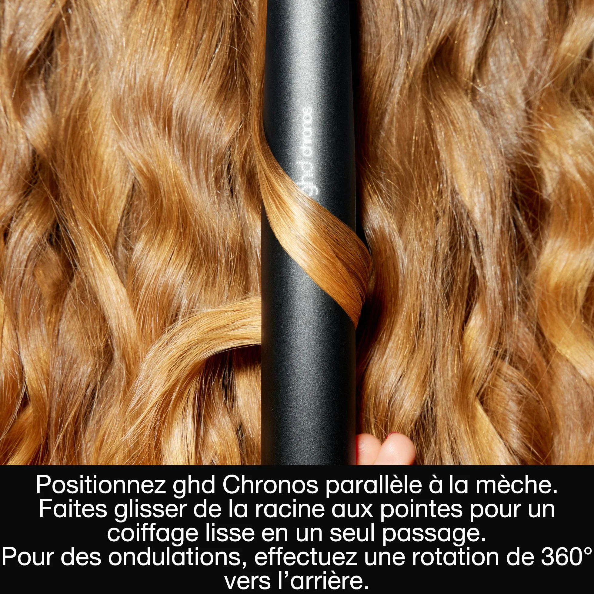 ghd Lisseur cheveux Chronos Fer à lisser professionnel coiffage rapide brillant sans chaleur extrême tous types cheveux
