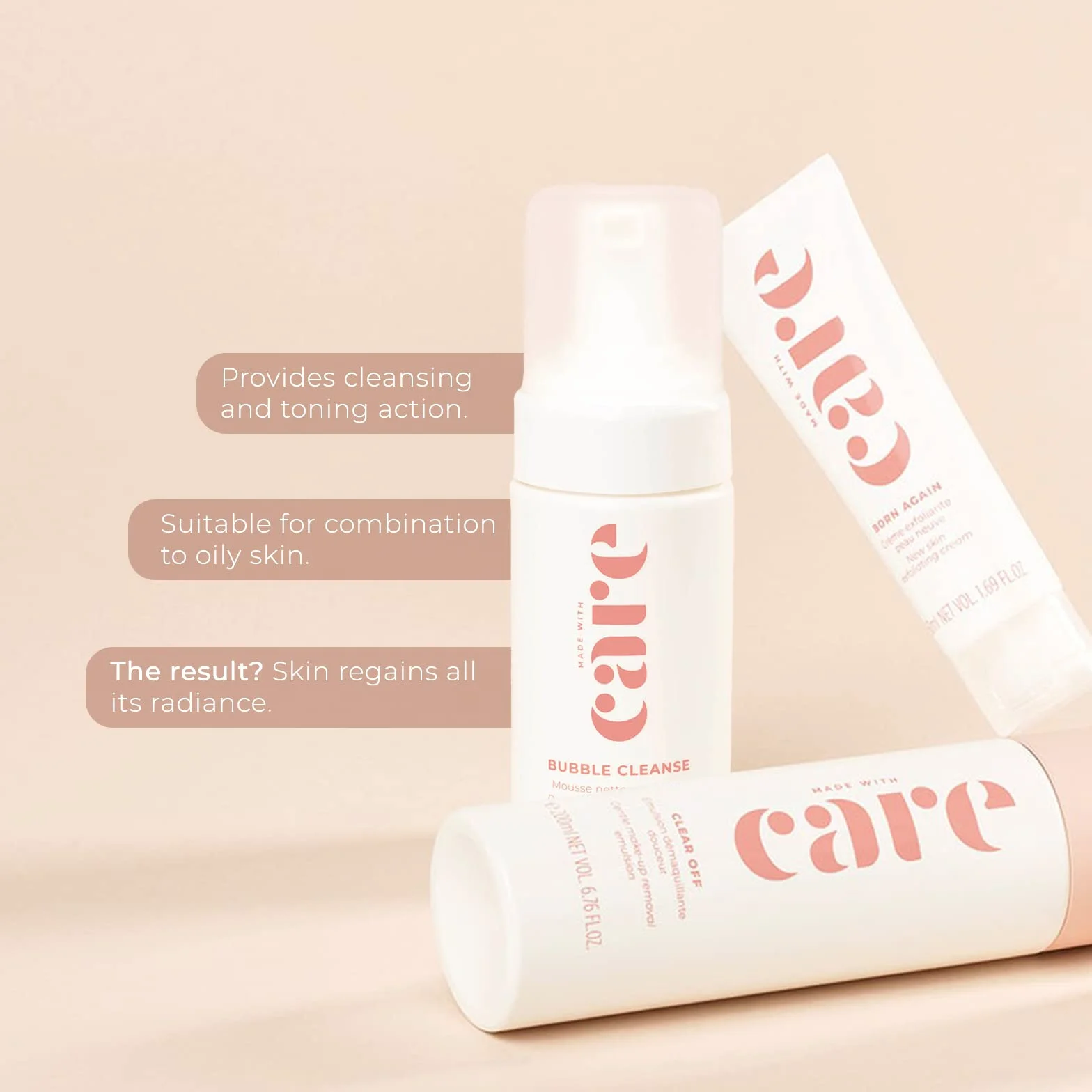 BUBBLE CLEANSE Mousse Nettoyante Visage Éclat 100ml