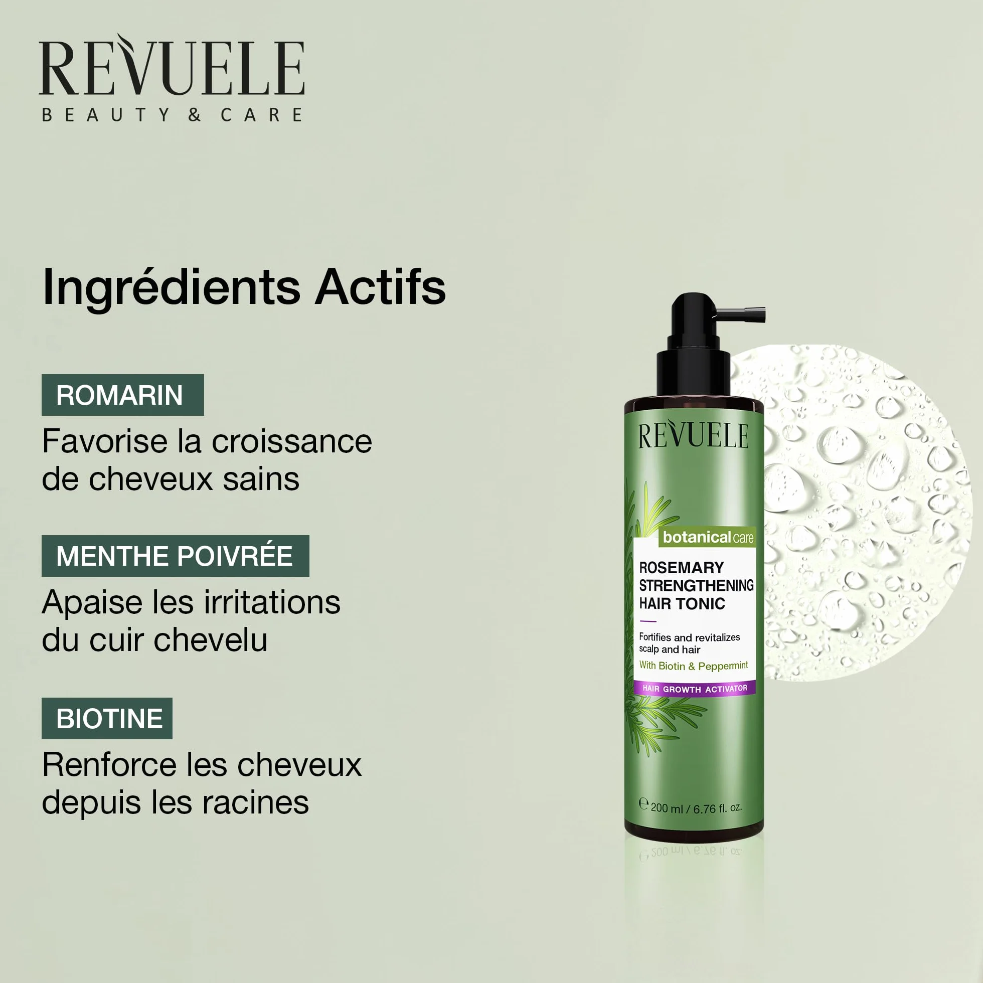 Le REVUELE Spray Rinforzante au Romarin pour Cheveux 150 ml