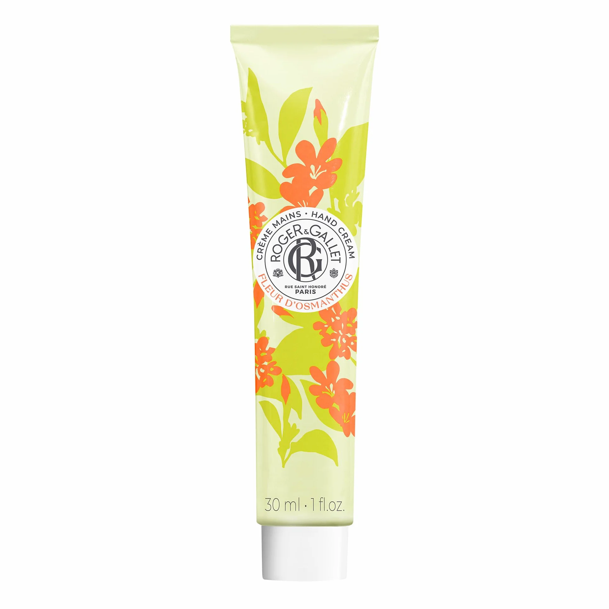 Roger&Gallet Crème Mains Bienfaisante Fleur d'Osmanthus 30ml beurre de karité huile d'amande douce 96% ingrédients naturelle