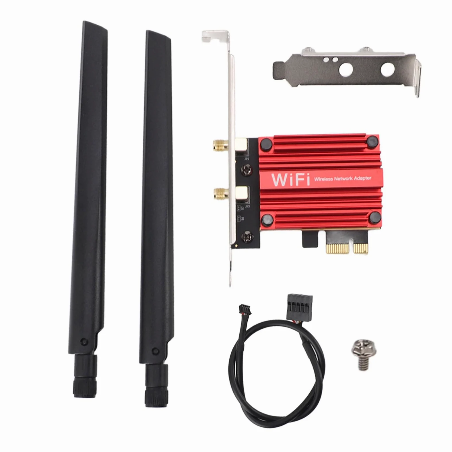 Yunseity Carte Réseau AX210 WiFi 6 Pcie, Adaptation sans Fil 2,4 G 5,8 G 6 3 Bandes Prenant en Charge 802.11a / B / / N/AC/AX, Adaptateur WiFi Pcie pour l'ordinatur de Bureau.