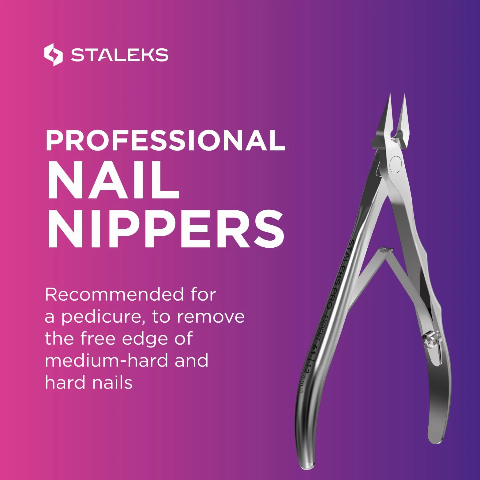 Staleks Pro Expert Pince à Ongles Incarnés Professionnelle Acier Inoxydable Lames 12 mm NE-61-12