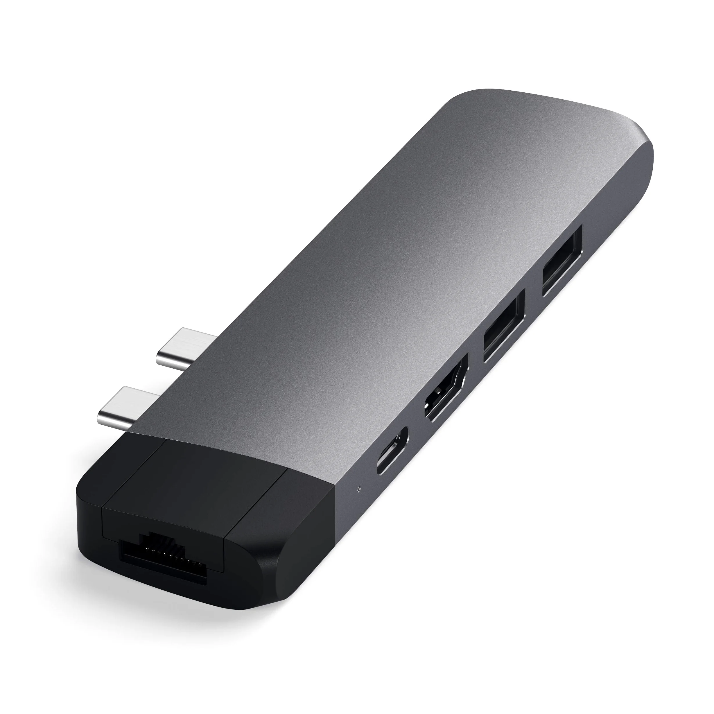 SATECHI Adaptateur Hub Pro Type-C avec Ethernet - HDMI 4K, USB-C, Ethernet Gigabit, USB 3.0, Fente pour Carte Micro SD - pour Macbook Pro/Air M2/M1 (Gris Sidéral) | Pour MacBook Air/Pro/Neo M1 M2, HDMI 4K@30Hz, 2x USB-A 3.0 5Gbps, lecteur MicroSD/SD UHS-I