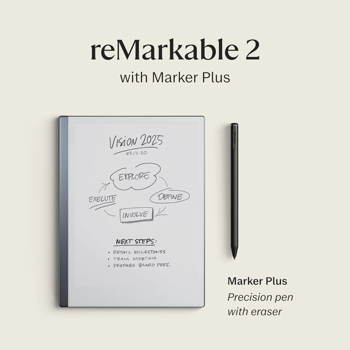 reMarkable 2 tablette 10,3" écran numérique papier Marker Plus câble USB-A vers USB-C renouvelé