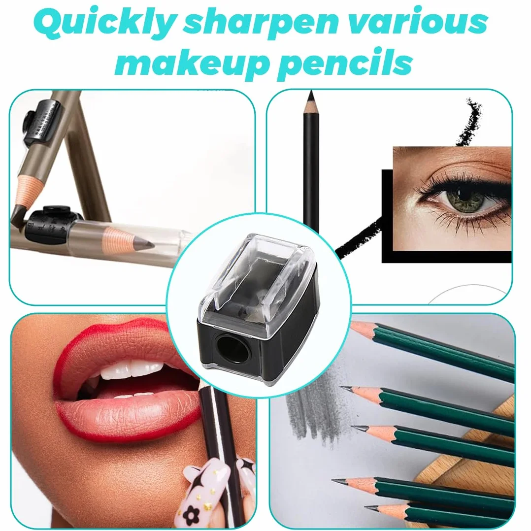 SGERUFZ 2 pièces Sharpener universel pour maquillage pratique pour les déplacements