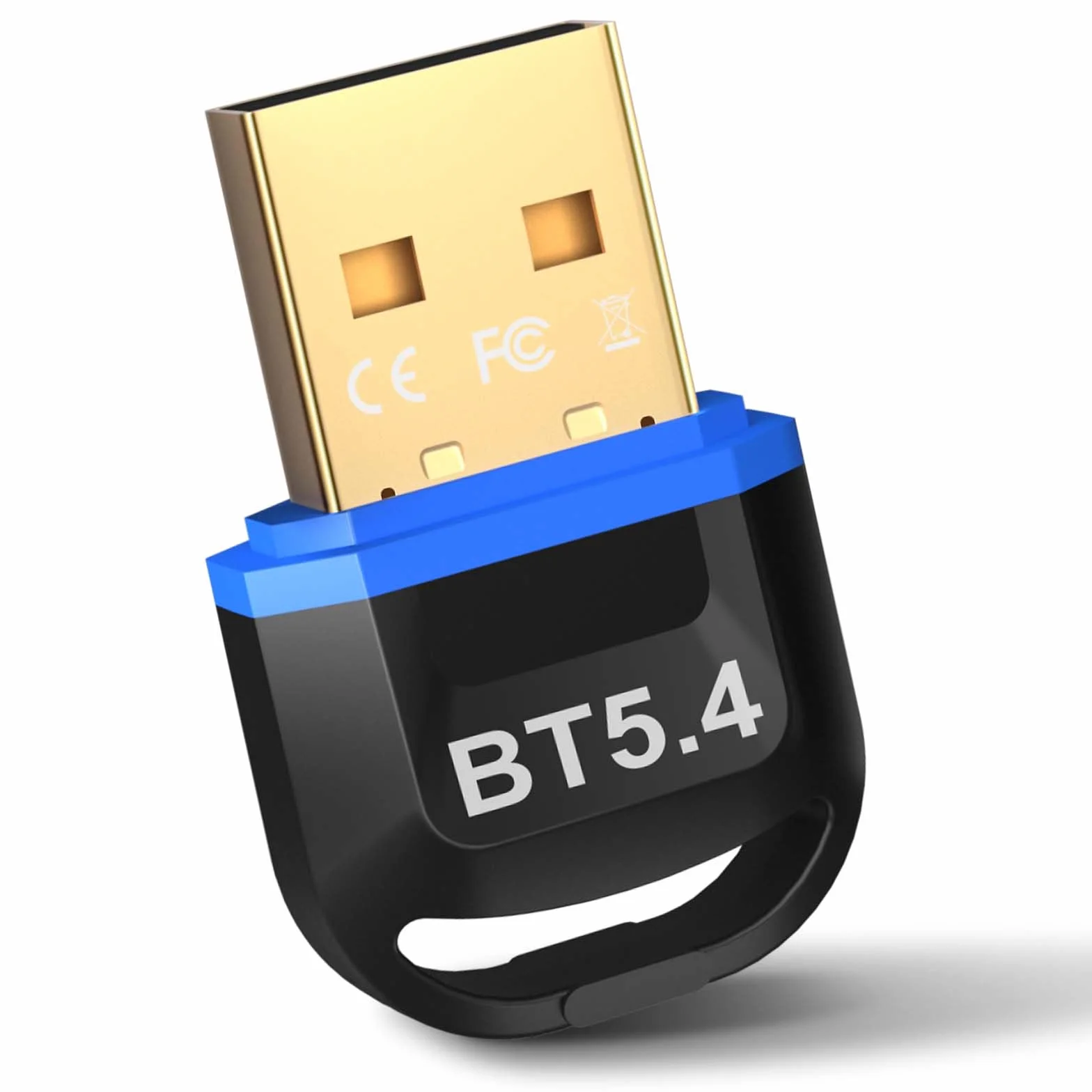 Hoppac Dongle Bluetooth 5.4, Adaptateur Bluetooth USB Faible Latence pour PC, Compatible Windows 11/10/8.1/7
