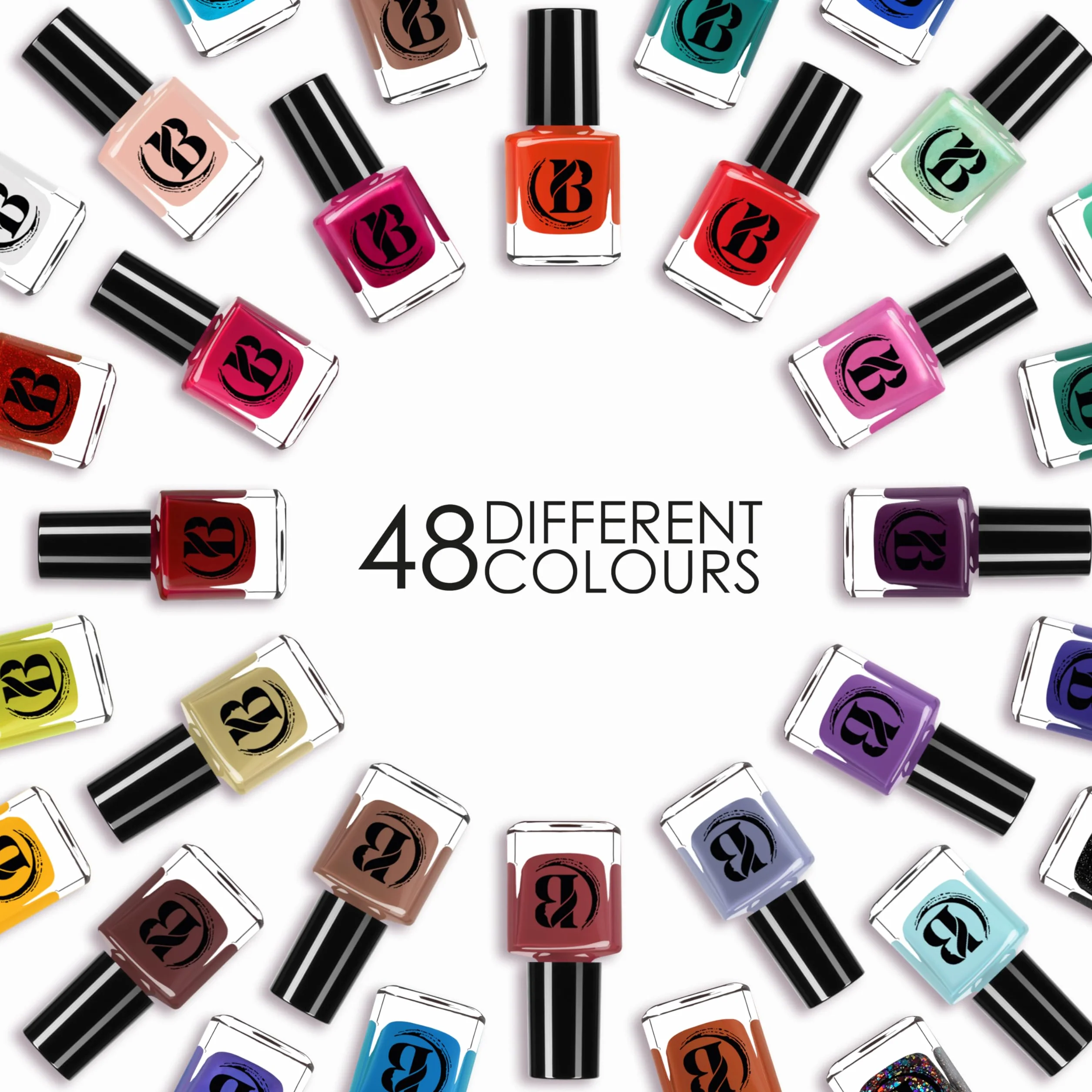 Vernis À Ongles Set 48 Couleurs + 2 Autocollants Pour Ongles
