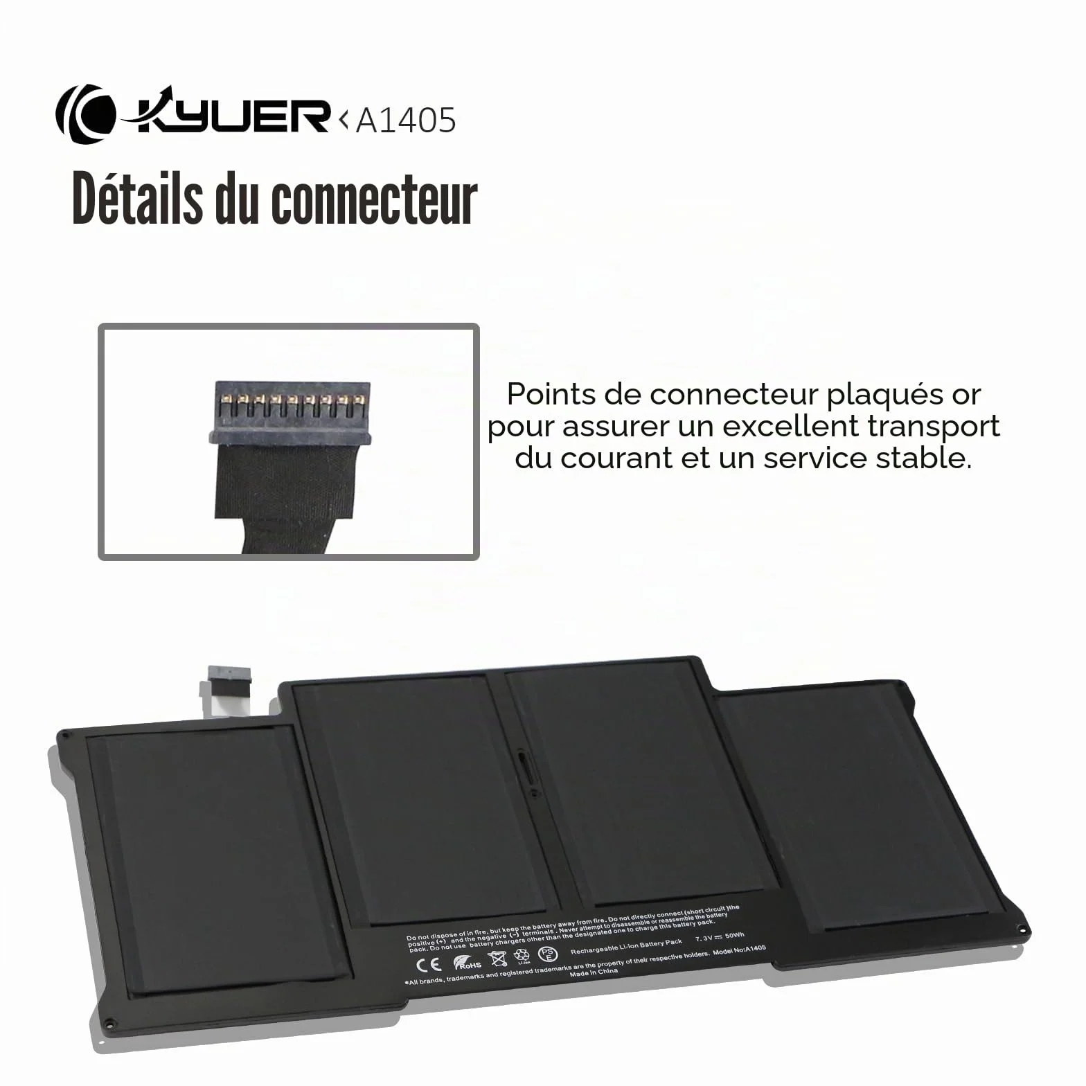 Batterie pour MacBook Air 13" A1369 A1466 2010-2017
