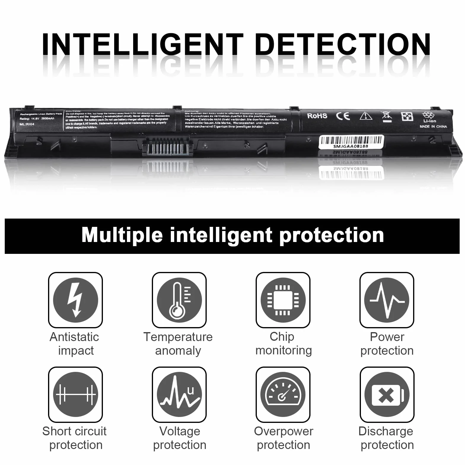 K KYUER 2600mAh RI04 RI06XL Notebook Batterie für HP ProBook 450 455 470 G3 Envy 15-Q001TX