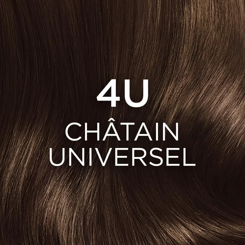 L’ORÉAL PARIS Excellence Crème Universal Nudes Châtain Universel (4U) Coloration Cheveux Permanente Couvre 100% Cheveux Blancs
