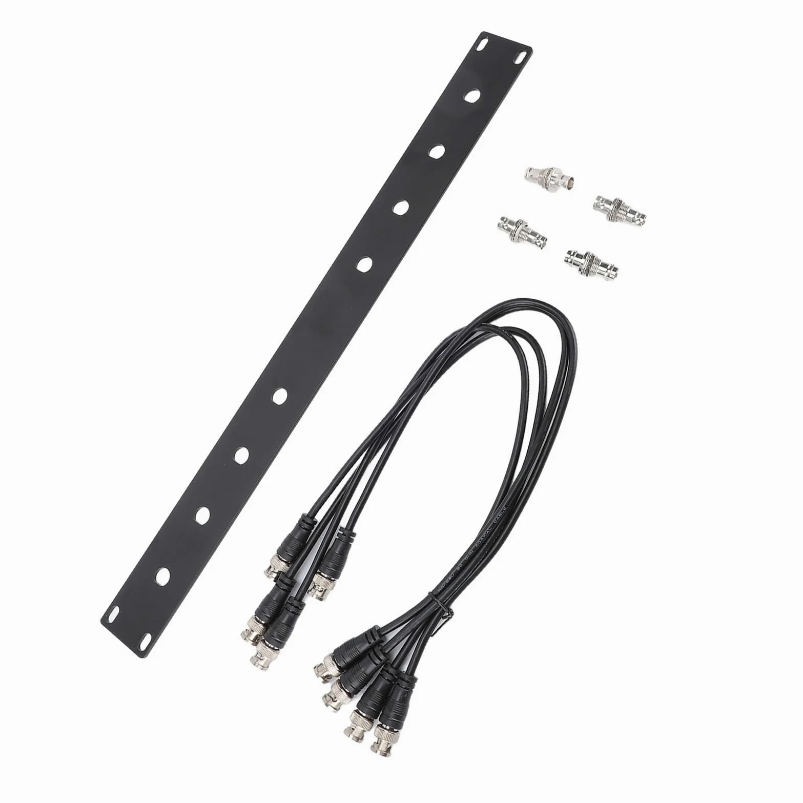 aqxreight Kit de Support D'antenne à Montage Frontal Matériau en Alliage D'aluminium Robuste Panneau 1U Câble BNC de 50 Cm Kit de Montage en Rack D'antenne Plusieurs Systèmes sans Fil