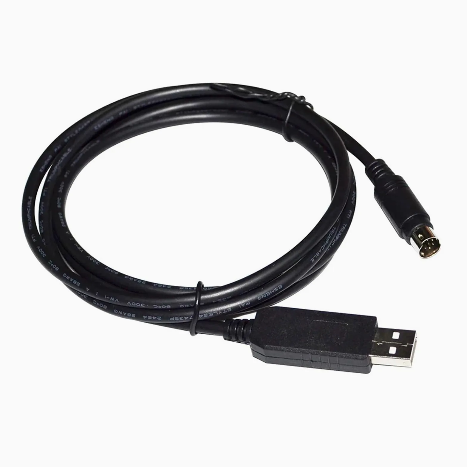 Adaptateur USB vers MINI DIN 8P MD8, câble série RS232 for caméra PTZ, PORT VISCA RS-232C vers câble de contrôleur PC(8M)