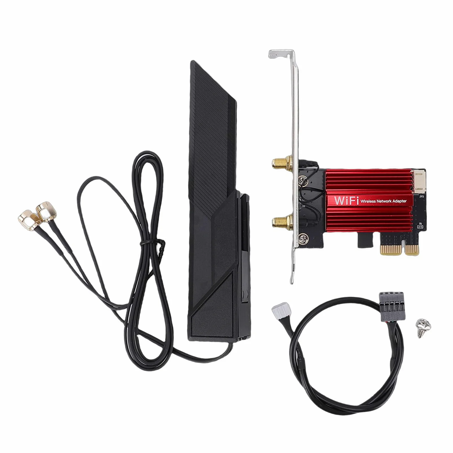 KIMISS Carte Réseau Fil WiFi 7 PCIe, Adaptateur Bande 6G/5G/2.4G pour 10/11, Prise en Charge Bluetooth 5.4, Haute Vitesse 2880 Mbps