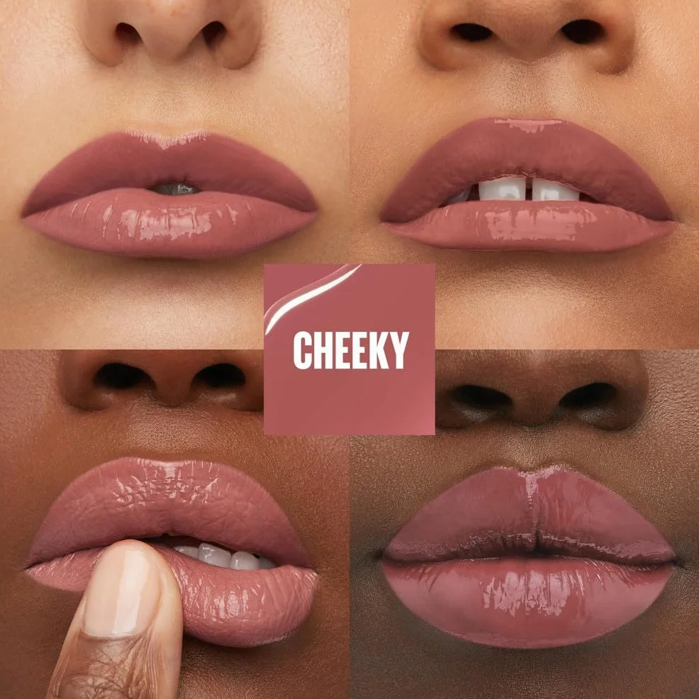 Maybelline New York SuperStay Vinyl Ink Rouge à Lèvres Liquide Effet Vinyl Brillant Longue Tenue Teinte Cheeky 35