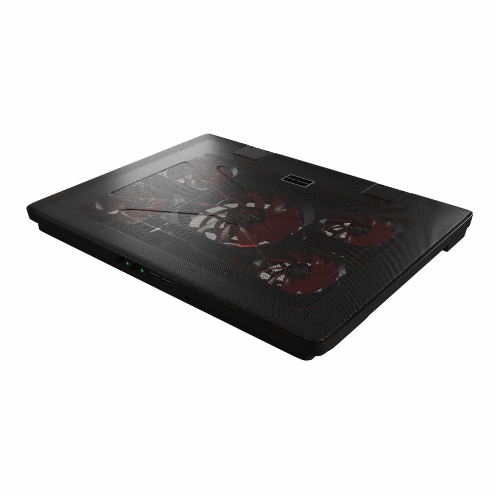 Mars Gaming MNBC2 Base de Refroidissement pour Ordinateur Portable 17.35'' 5 Ventilateurs LED Rouge