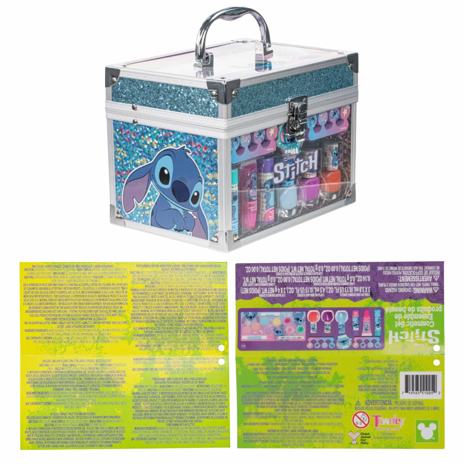 Stitch Coffret Maquillage Enfant Gloss Vernis Valise Beauté