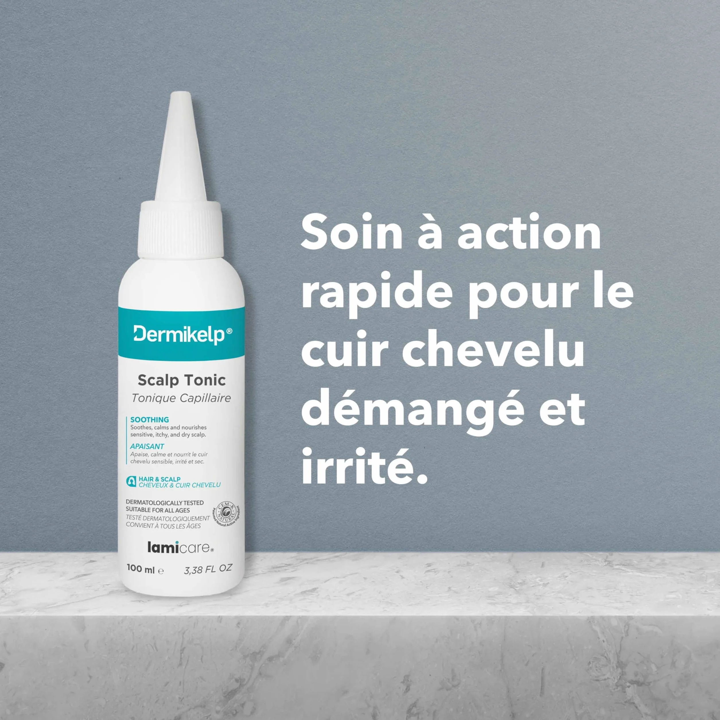 Tonique Apaisant Cuir Chevelu Irrité Sensible Algue Marine Extrait Jojoba Panthénol 100 ml