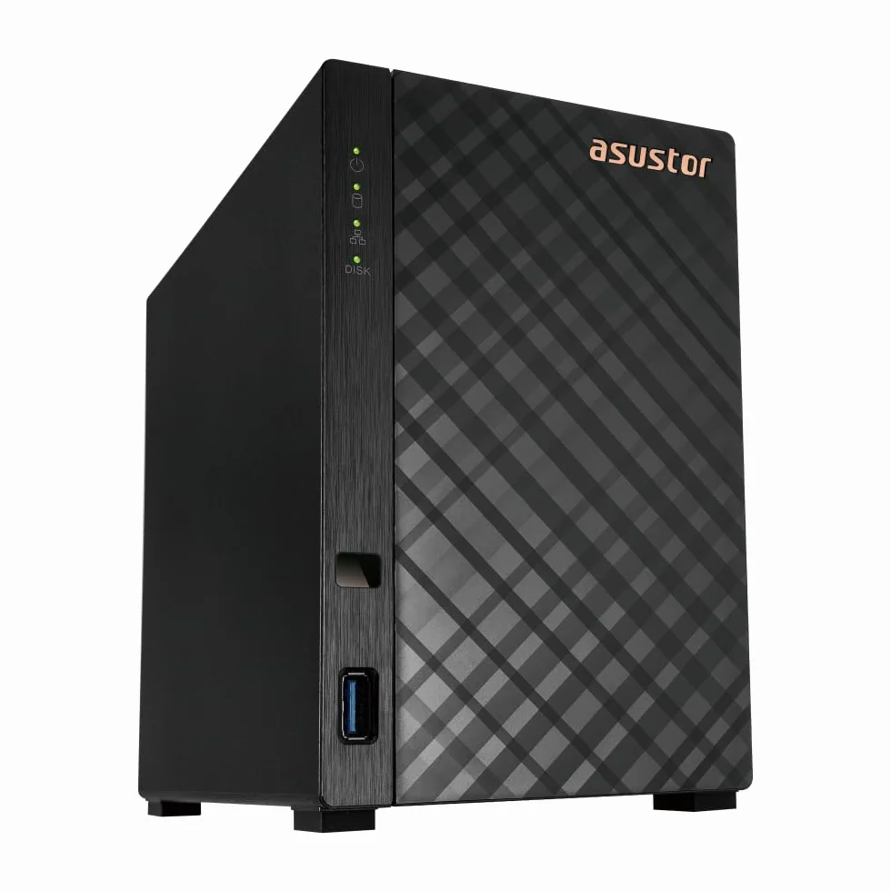 Asustor Drivestor 2 Gen 2 AS1202T Serveur NAS 2 Baies Quad-Core 1.7GHz 2.5GbE 1GB DDR4 USB 3.0