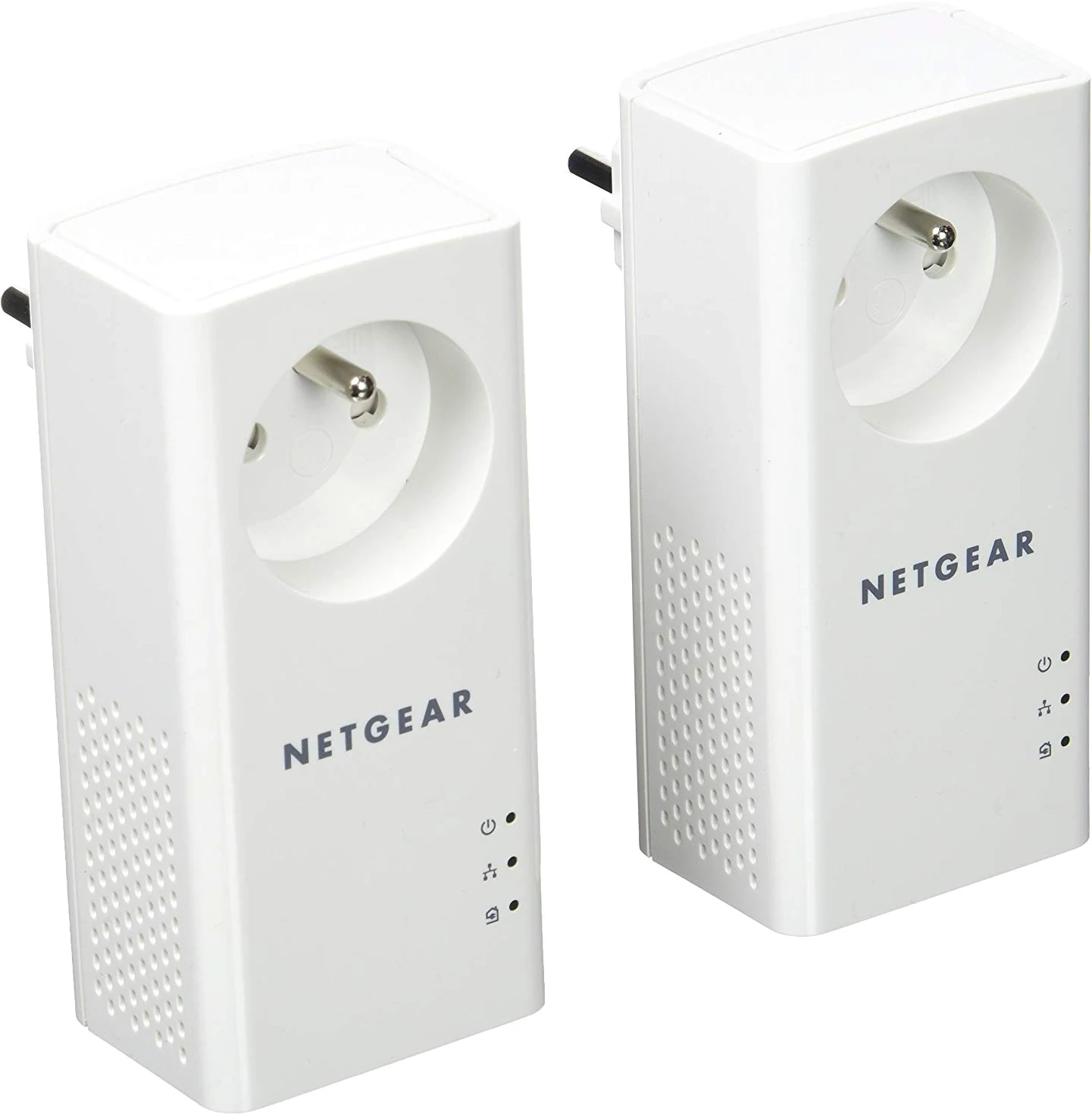 NETGEAR PLP1000-100FRS Pack de 2 Prises CPL 1000 Mbps avec Prise filtrée et Port Ethernet, idéal pour Le Multi-TV & Amazon Basics Câble réseau Ethernet RJ45 catégorie 6-3 m