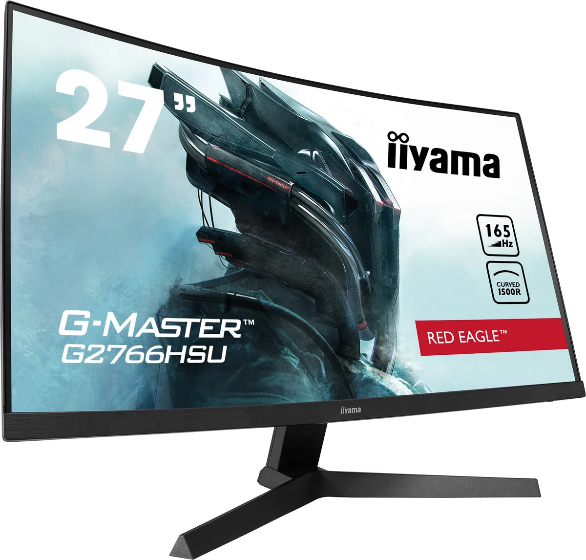 iiyama Ecran 27" G-Master Red Eagle G2766HSU-B1, VA Curved, FHD@165Hz, FreeSync, HDMI/DP/USB HUB, 1ms, Haut-parleurs, Black Tuner
