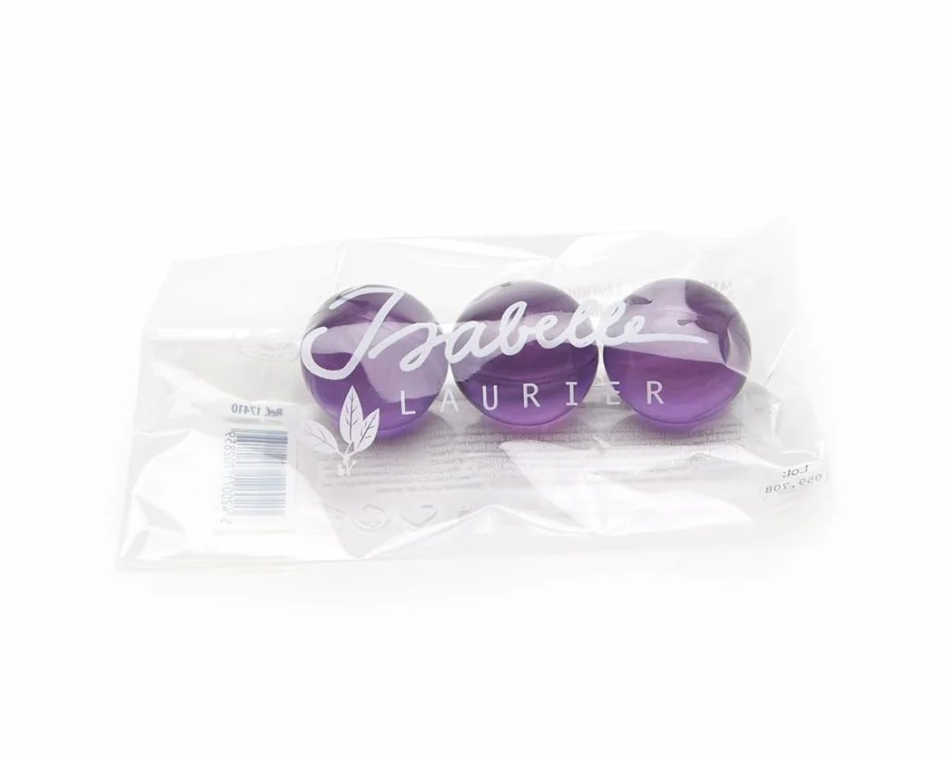 Isabelle Laurier Lot de 3 Perles huile de bain Senteur Lavande Billes de bain 97% Ingrédients Naturels Cadeau Femme