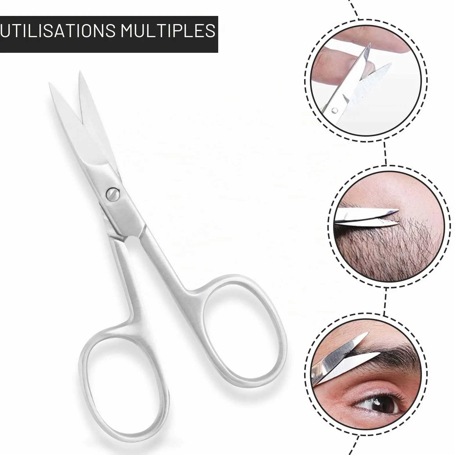 SS INSTRUMENTX Ciseaux à ongles professionnels à lame incurvée pour ongles épais