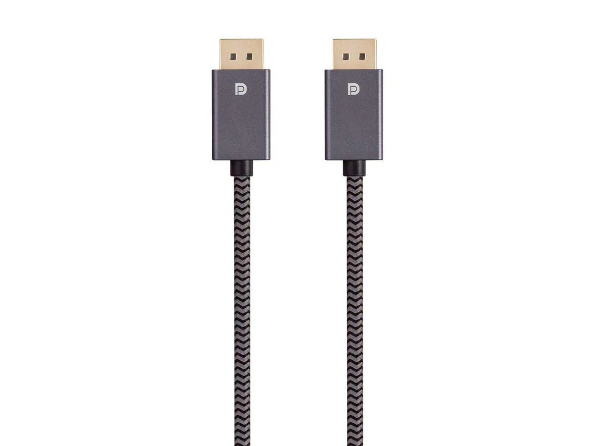 Monoprice Lot de 10 câbles DisplayPort 1.4 EasyPlug en nylon tressé – 1,8 m, gris, 8K @ 60 Hz, prise en charge HDR, jusqu'à 32,4 Gbit/s, pour ordinateur portable, PC, TV, moniteur de jeu