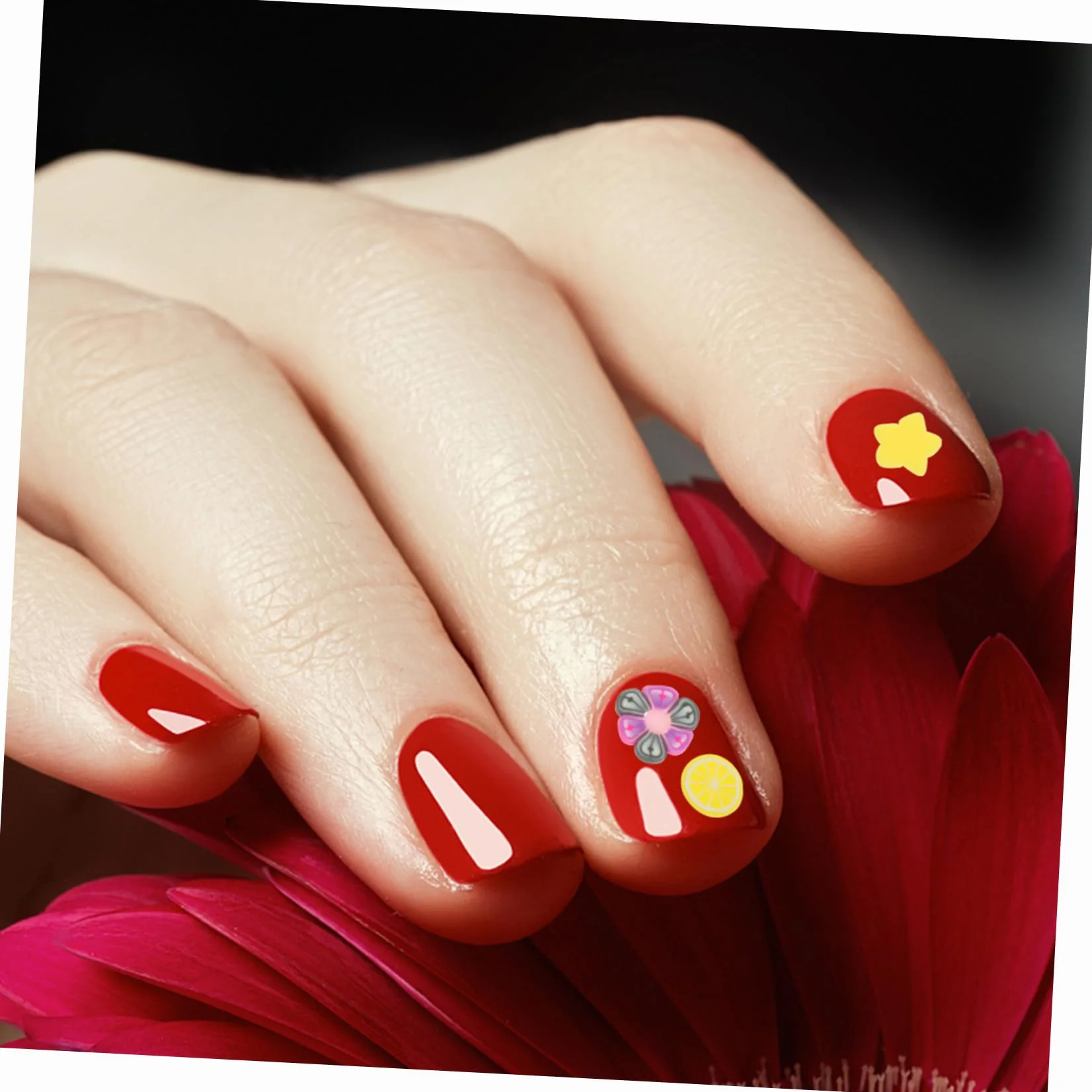 Ipetboom Tranches de Fruits Argile Polymère 8 Boîtes Couleurs Nail Art Loisirs Créatifs