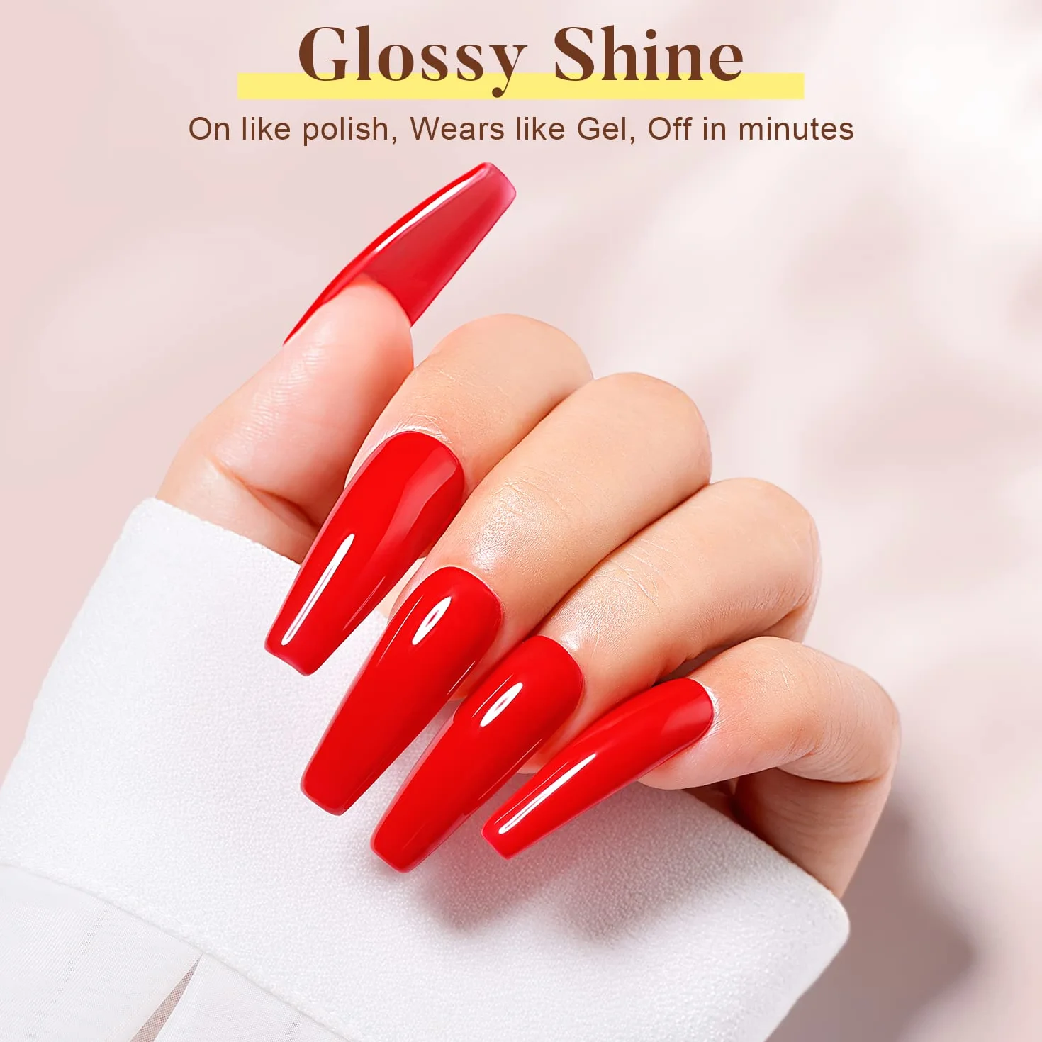 AIMEILI No Wipe Top Coat et Base Coat Semi Permanent Vernis à Ongles Gel UV LED Soak Off Ultra Brillant 2x10ml