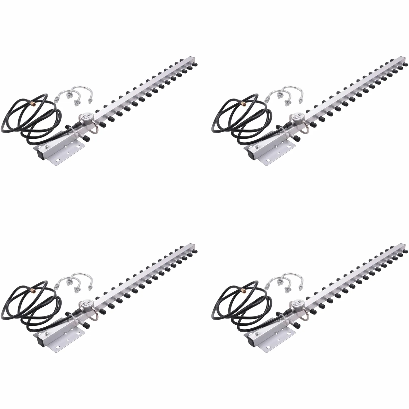 4X 2.4Ghz Antenne WiFi 25Dbi Rp SMA Câble Modem Modulaire Amplificateur Directionnel Antenne sans ExtÉRieure