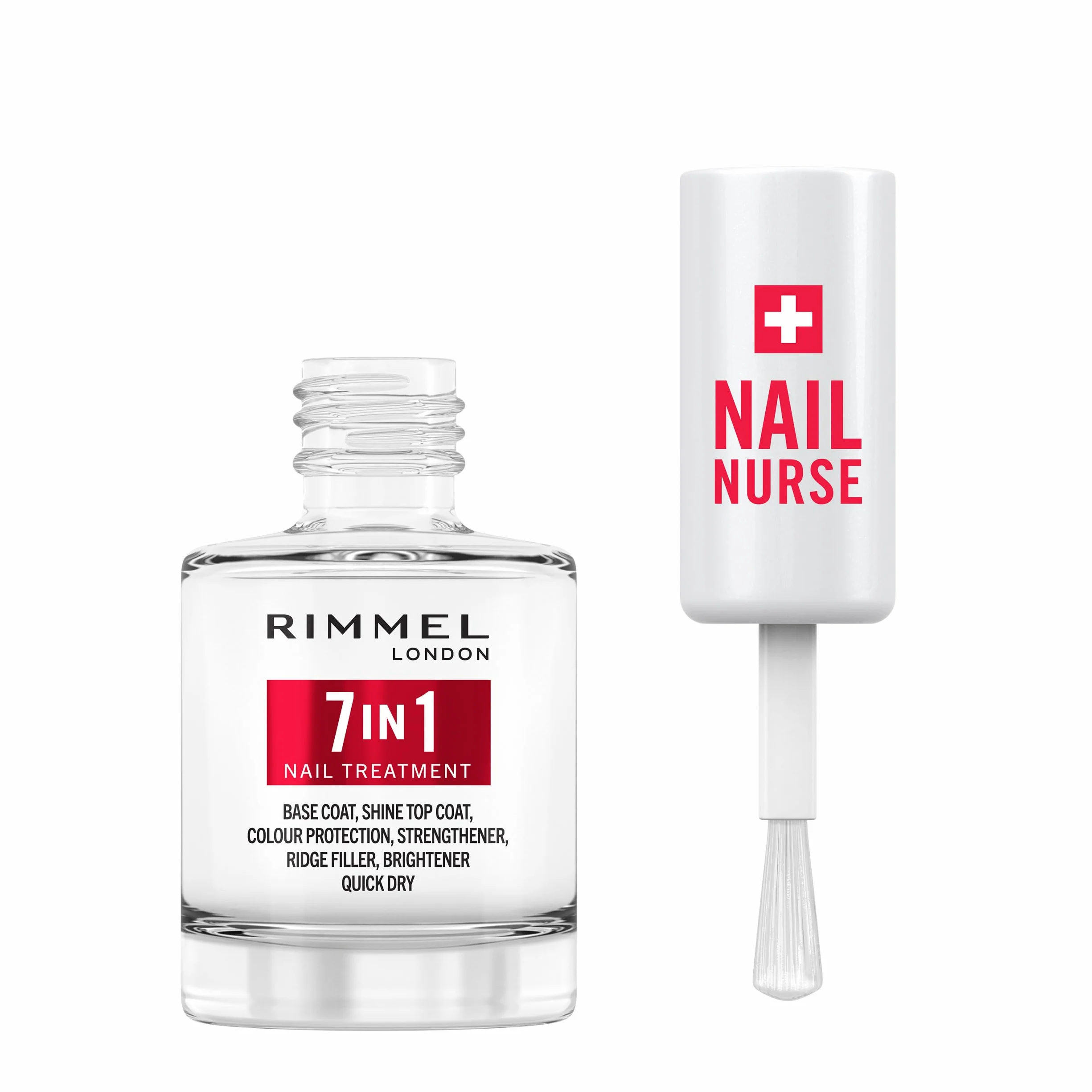 Rimmel London Base & Top Coat 7 en 1 polyvalent 12 ml soin des ongles vegan