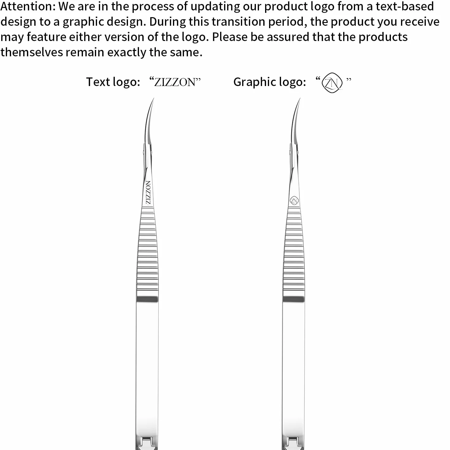 ZIZZON Ciseaux à cuticules Kit de toilettage professionnel pointe fine incurvée