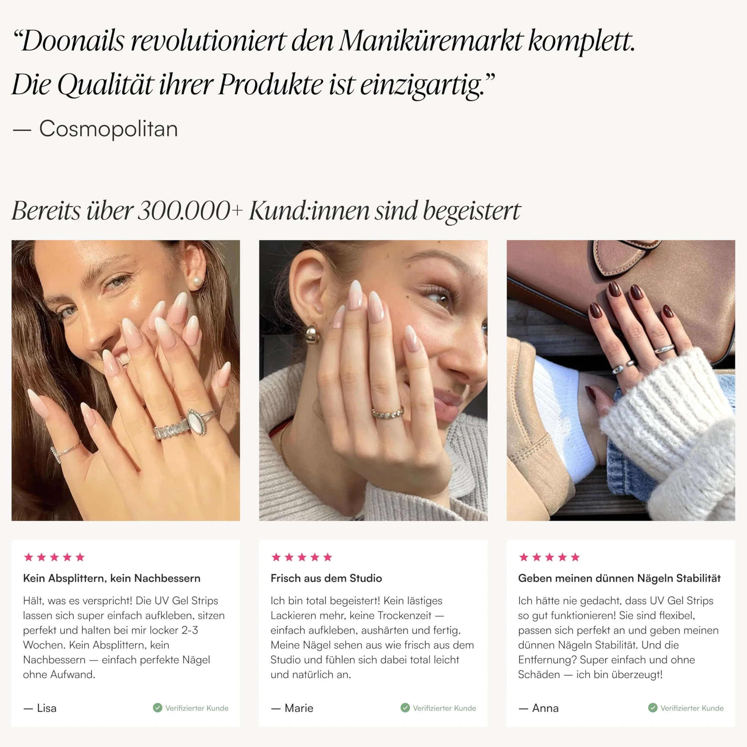 DOONAILS Feuilles Gel Bubblegum 20 bandelettes gel UV 9 tailles extra-longueur autocollants ongles UV 14 jours tenue