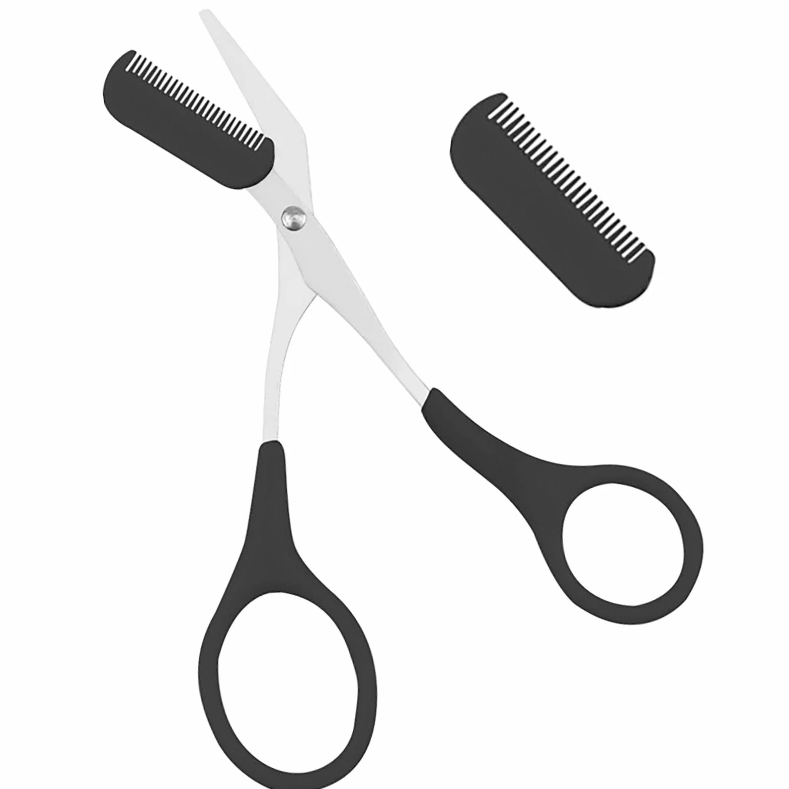 Ciseaux à Sourcils Homme avec Peigne, Taille Soins Noir