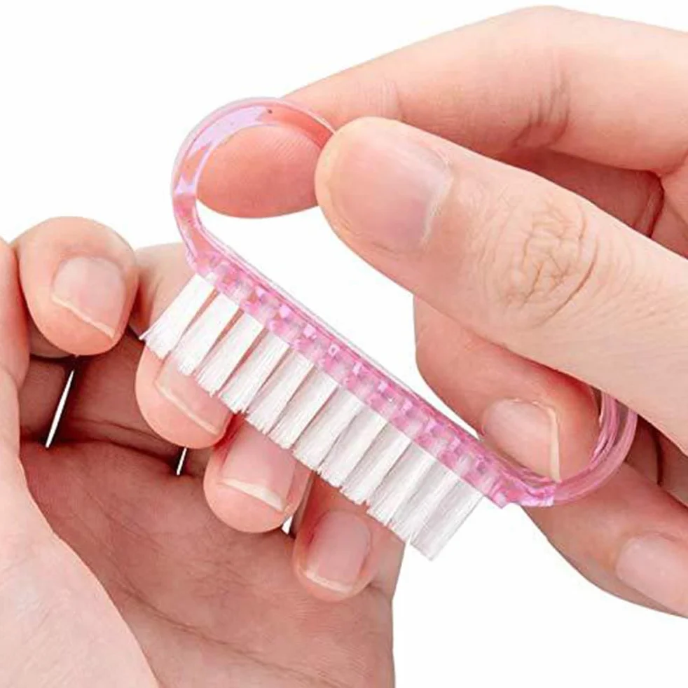 Brosse Ongle 8 Pièces Poignée Plastique Outil Nettoyage Nail Art