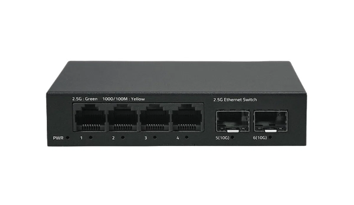 Commutateur Ethernet 10G SFP 2.5G RJ45 Gigabit Switch 2 5 Go Commutateurs Ethernet 4 5 6 ports LAN Ethernet Fibre Optique Hub (Prise UE)