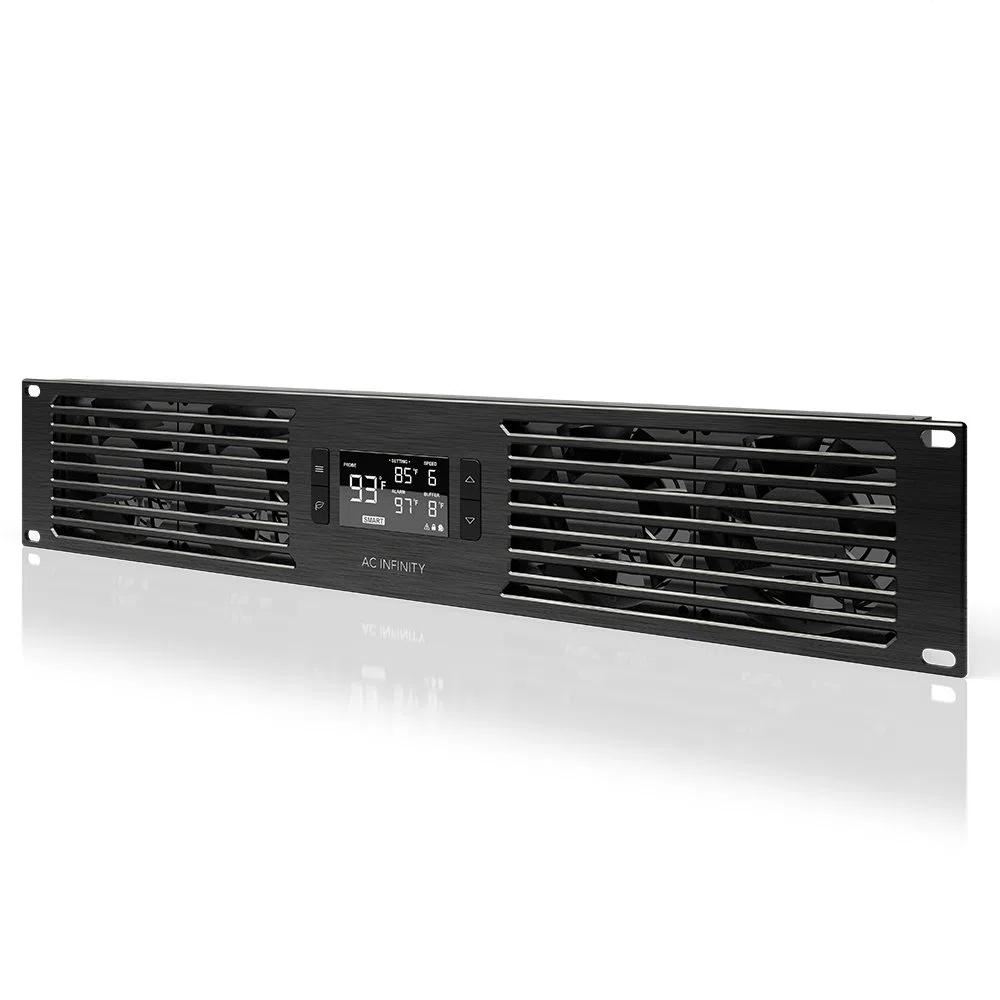 AC Infinity CLOUDPLATE T7 - Panneau de ventilateur 2U - Débit d'air d'échappement - Pour refroidissement AV, home cinéma, réseau de 48,3 cm