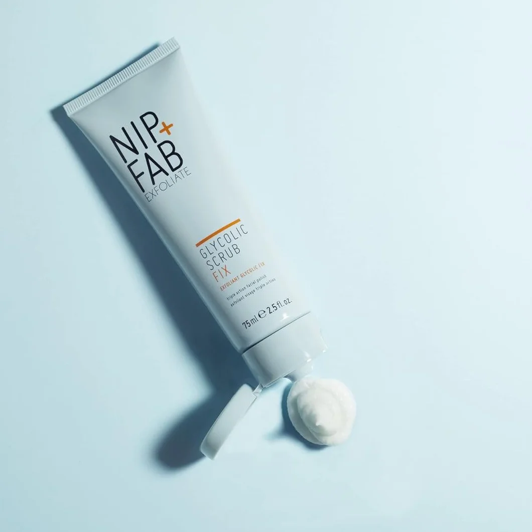 Nip+Fab Glycolic Fix Scrub Peeling Acide Glycolique Acide Salicylique Aha/Bha Nettoyant Exfoliant Visage 75 ml